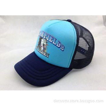 Adjustable Snapback Trucker Mesh Cap 100% Polyester Curved